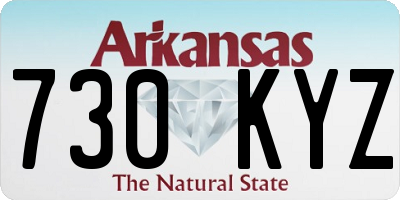 AR license plate 730KYZ