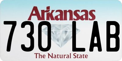 AR license plate 730LAB