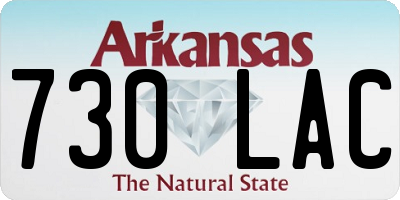 AR license plate 730LAC