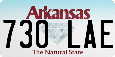 AR license plate 730LAE