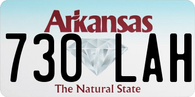 AR license plate 730LAH