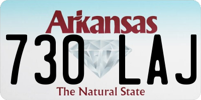 AR license plate 730LAJ
