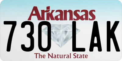 AR license plate 730LAK