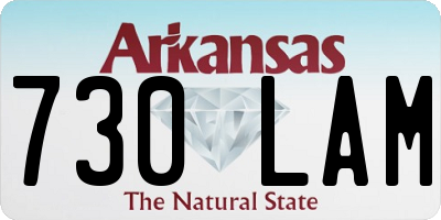 AR license plate 730LAM