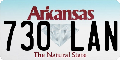 AR license plate 730LAN