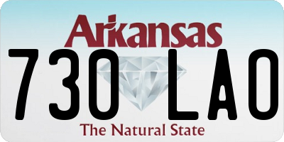 AR license plate 730LAO