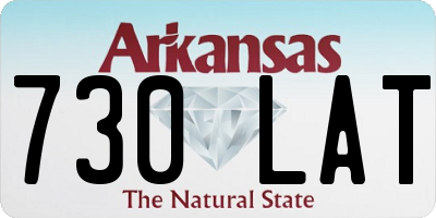 AR license plate 730LAT