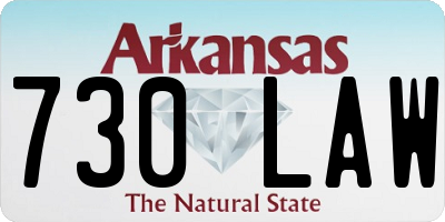 AR license plate 730LAW
