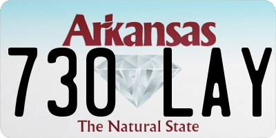 AR license plate 730LAY