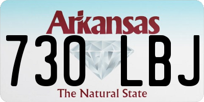 AR license plate 730LBJ