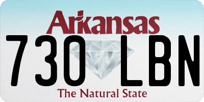 AR license plate 730LBN