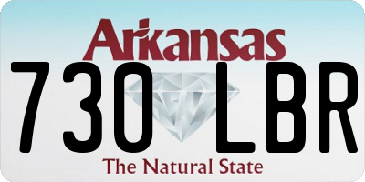 AR license plate 730LBR