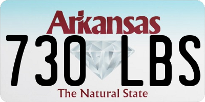 AR license plate 730LBS