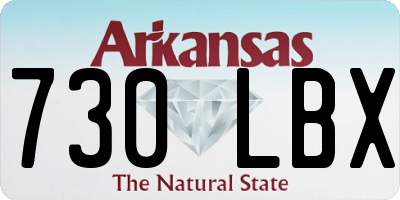 AR license plate 730LBX