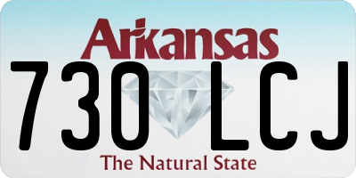 AR license plate 730LCJ