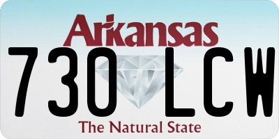 AR license plate 730LCW