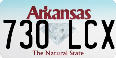 AR license plate 730LCX