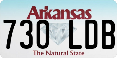 AR license plate 730LDB