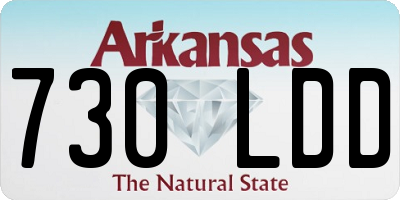 AR license plate 730LDD
