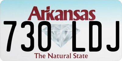 AR license plate 730LDJ