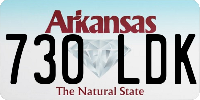 AR license plate 730LDK