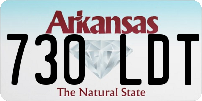 AR license plate 730LDT