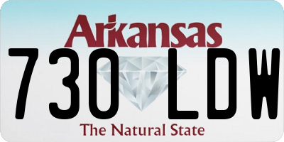 AR license plate 730LDW