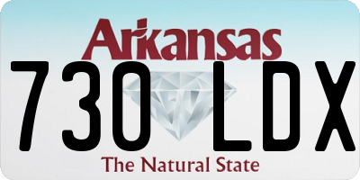 AR license plate 730LDX