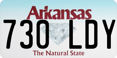 AR license plate 730LDY