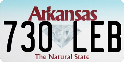 AR license plate 730LEB