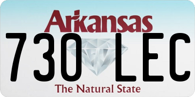 AR license plate 730LEC