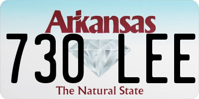 AR license plate 730LEE
