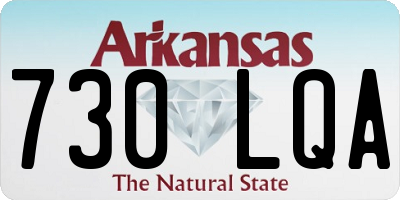 AR license plate 730LQA