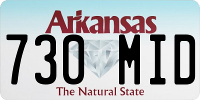 AR license plate 730MID
