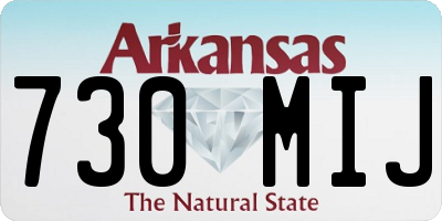AR license plate 730MIJ