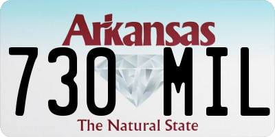 AR license plate 730MIL