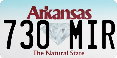 AR license plate 730MIR
