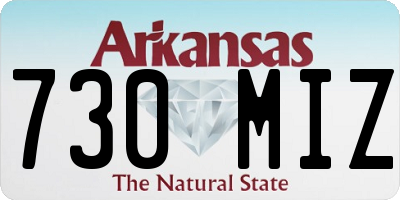 AR license plate 730MIZ