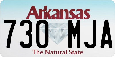 AR license plate 730MJA