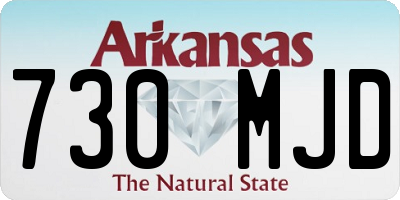 AR license plate 730MJD