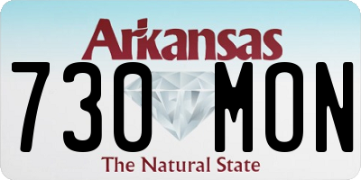 AR license plate 730MON