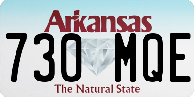 AR license plate 730MQE
