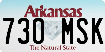 AR license plate 730MSK