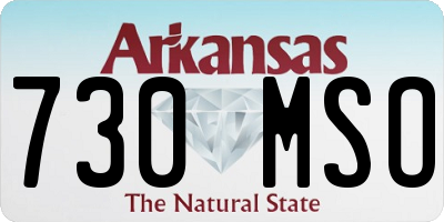 AR license plate 730MSO