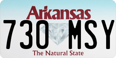 AR license plate 730MSY
