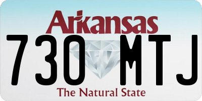 AR license plate 730MTJ