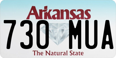 AR license plate 730MUA