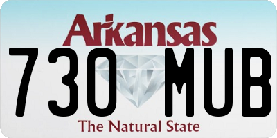 AR license plate 730MUB