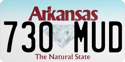 AR license plate 730MUD