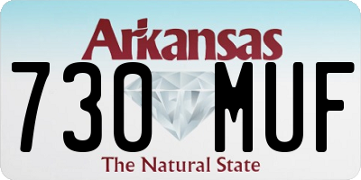 AR license plate 730MUF